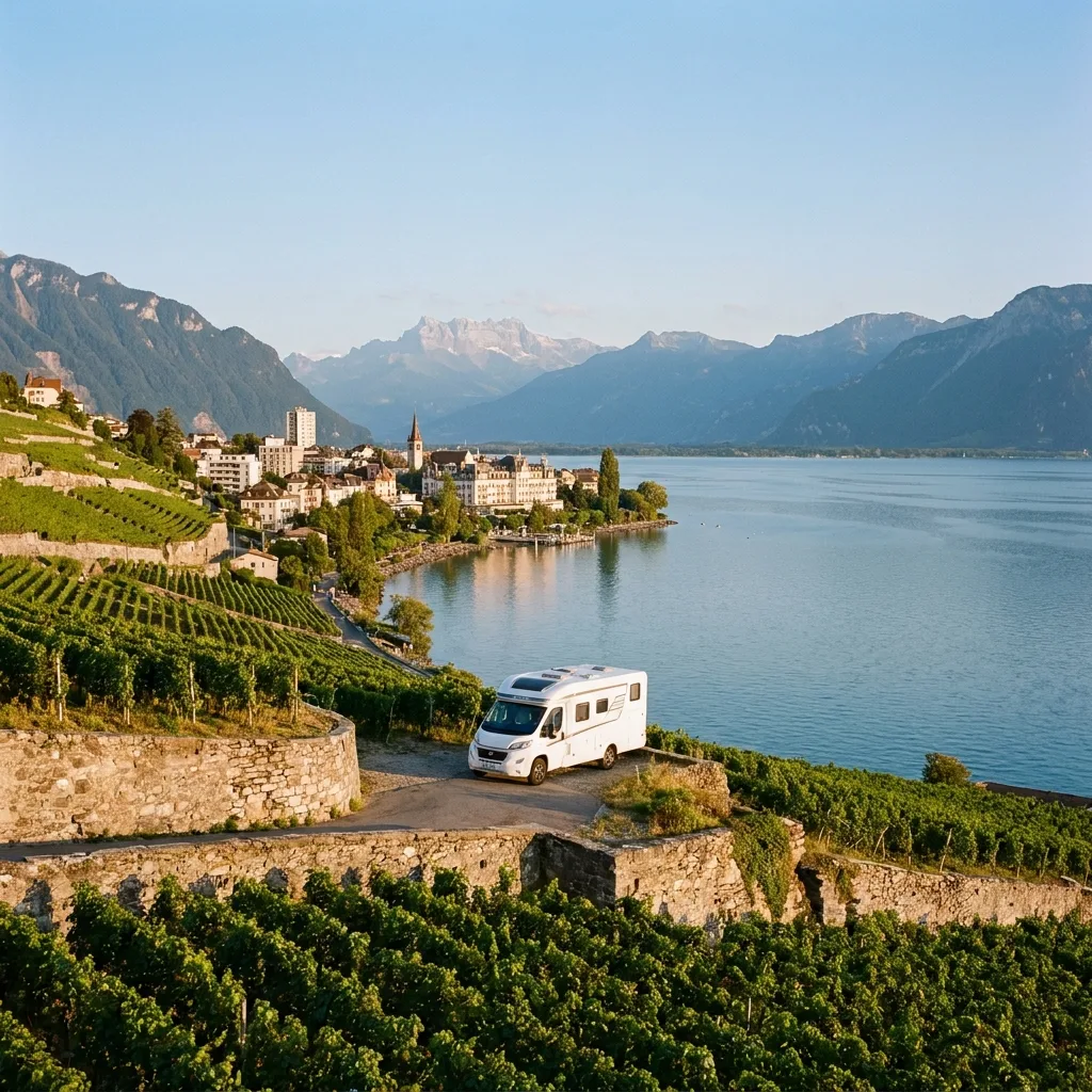 Camper trip to Montreux & Lavaux, Switzerland