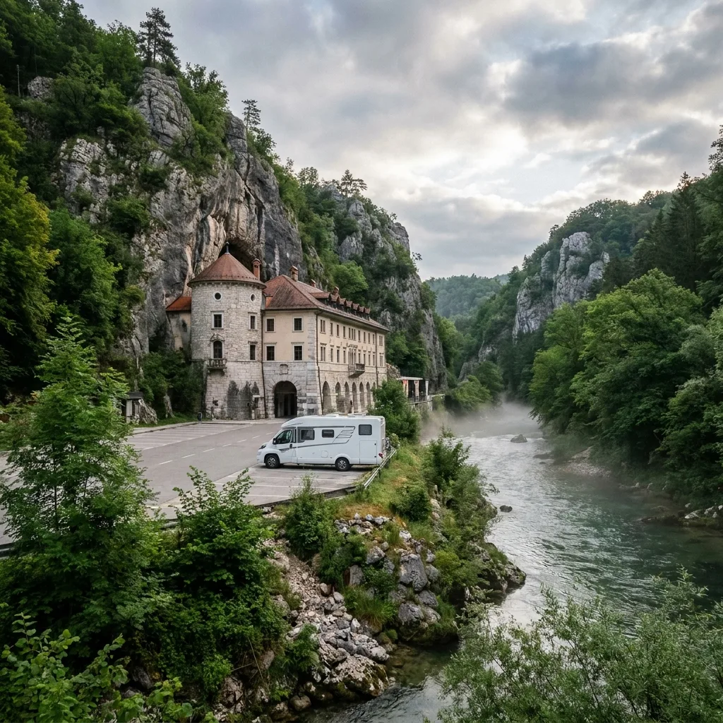 Camperreis naar Postojna-grot, Slovenië
