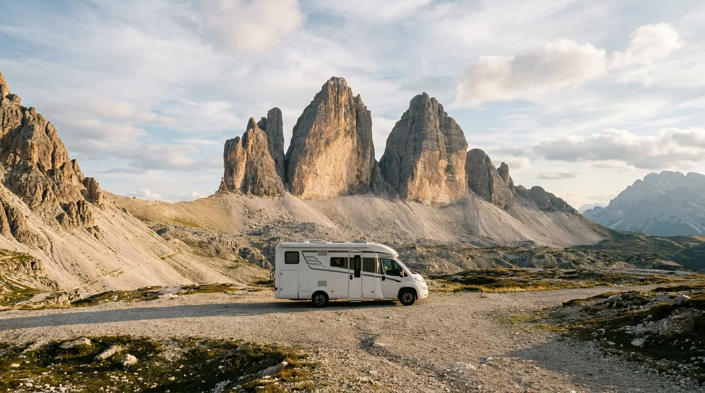 Camper route From the Dolomites to the Italian Lakes