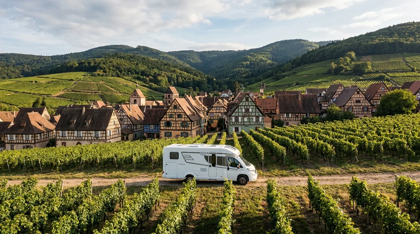 Camper route Alsace, Vosges and Jura - Wine Villages, Lakes and Waterfalls