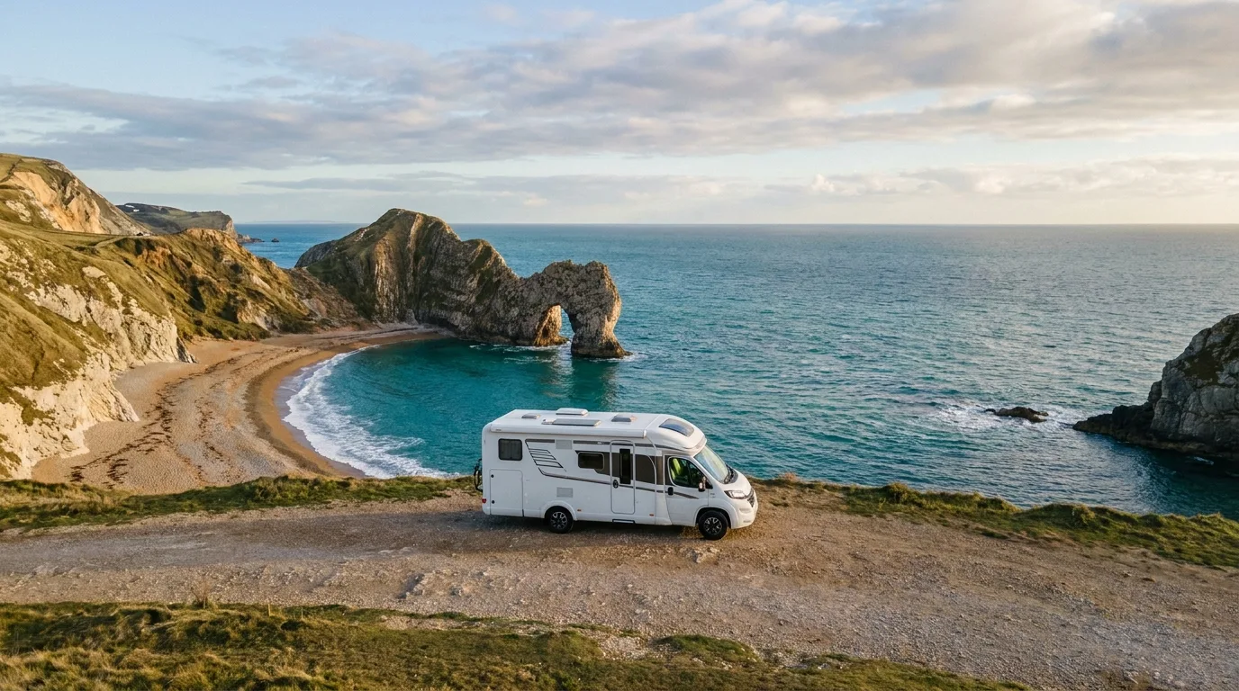 Camper route Chalk Cliffs & Coastal Villages - Motorhome Trip Along England’s South Coast