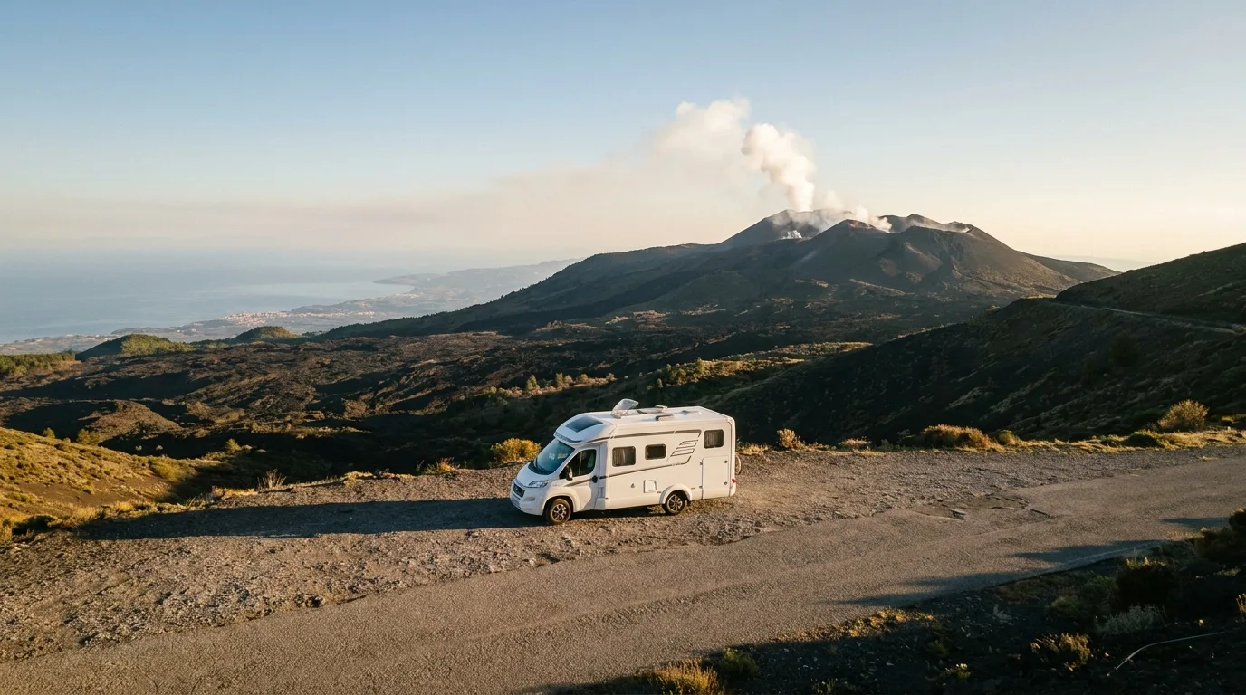 Camper route Eastern Sicily - Etna, Ionian Coast and Val di Noto