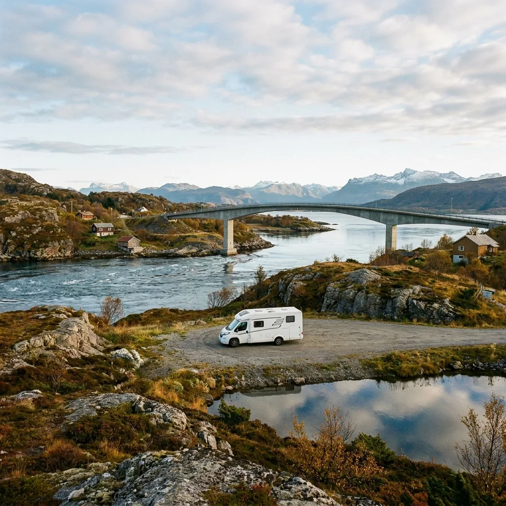 Camperreis naar Saltstraumen, Noorwegen