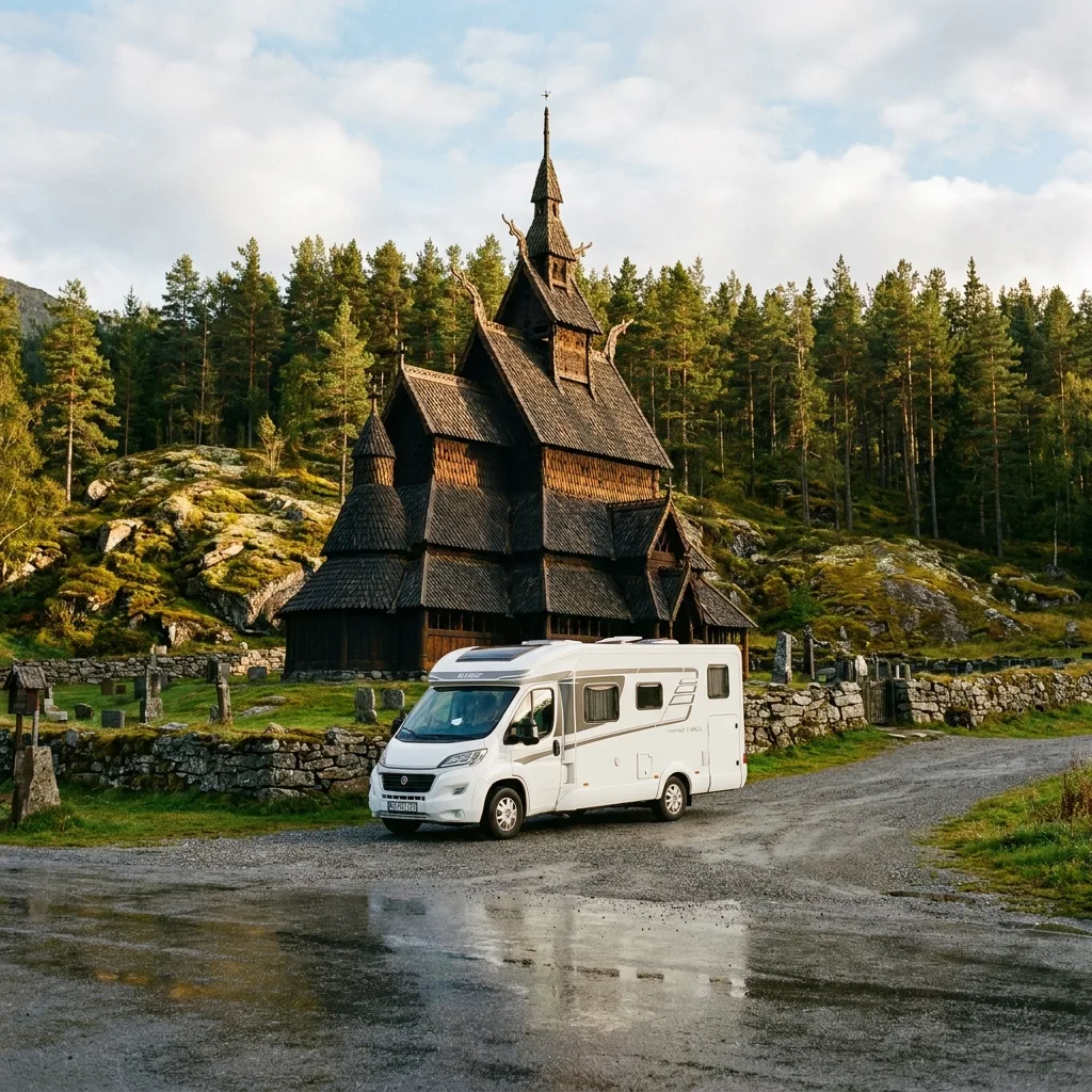 Camper trip to Borgund Stave Church