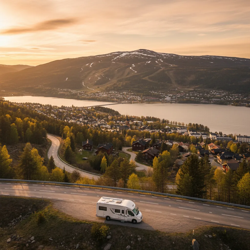 Åre in the Swedish mountains — a mountain destination on a campervan route through central Sweden