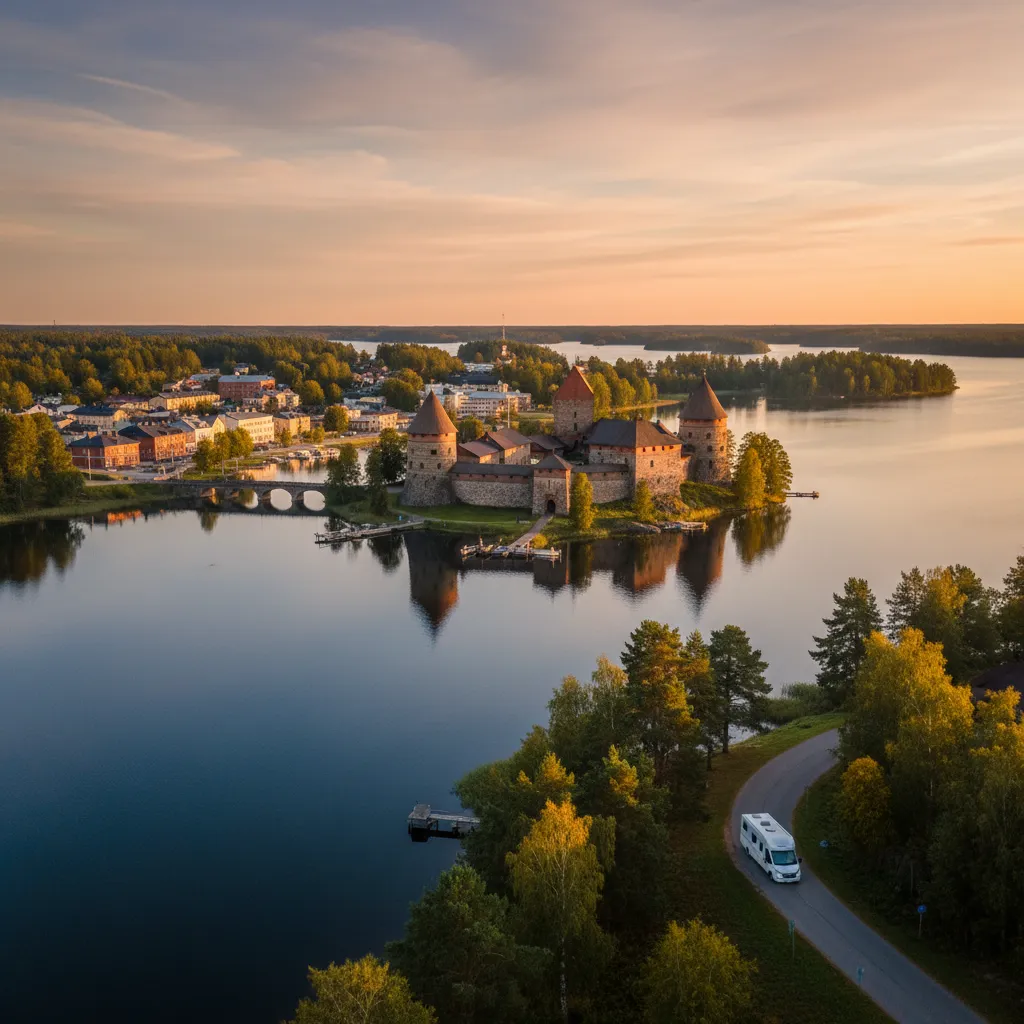 Savonlinna on Lake Saimaa — highlight on a campervan route through the Finnish Lakeland
