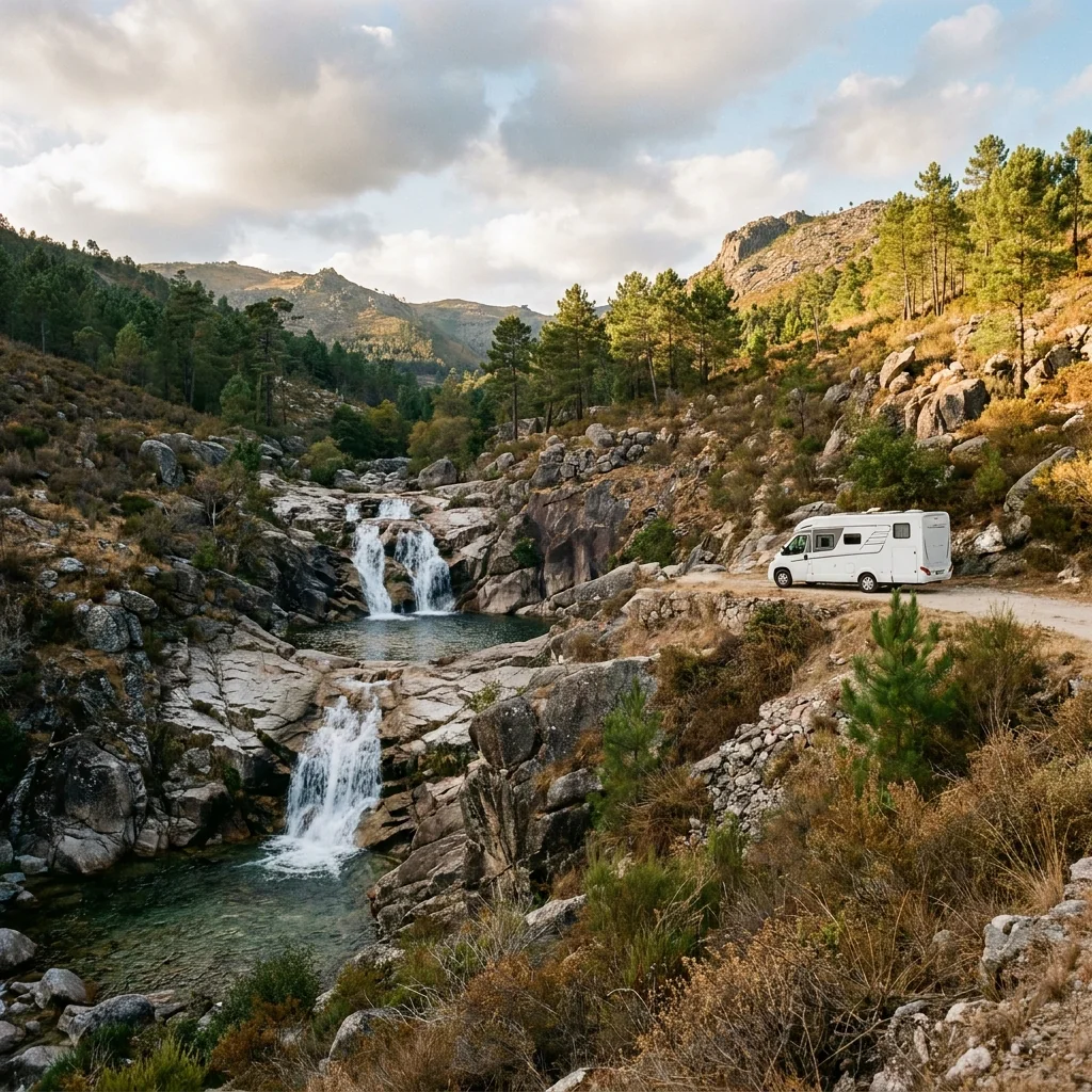Camper trip to Arado Waterfall, Portugal