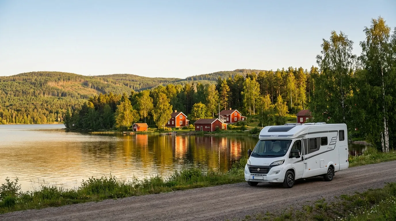 Motorhome route: Coast, lakes and red houses - Motorhome trip through versatile Sweden