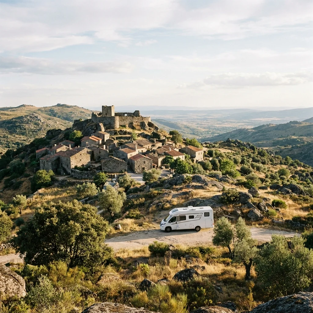 Camper trip to Linhares da Beira, Portugal