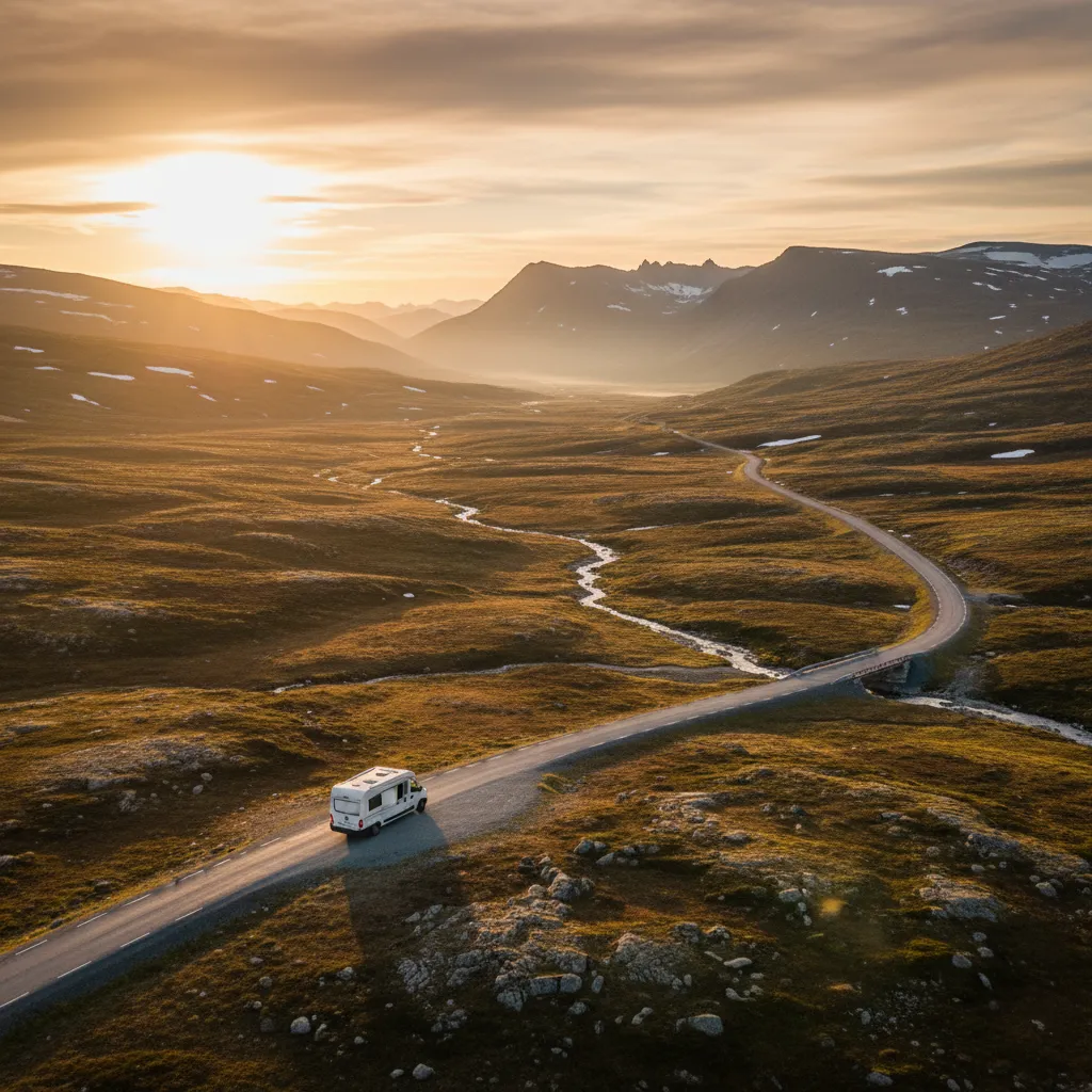 Hardangervidda National Park in Norway — a vast mountain plateau perfect for summer campervan trips